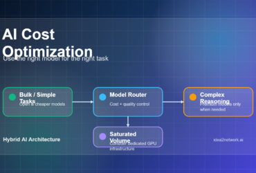 AI cost optimization diagram showing hybrid AI model routing for enterprise teams